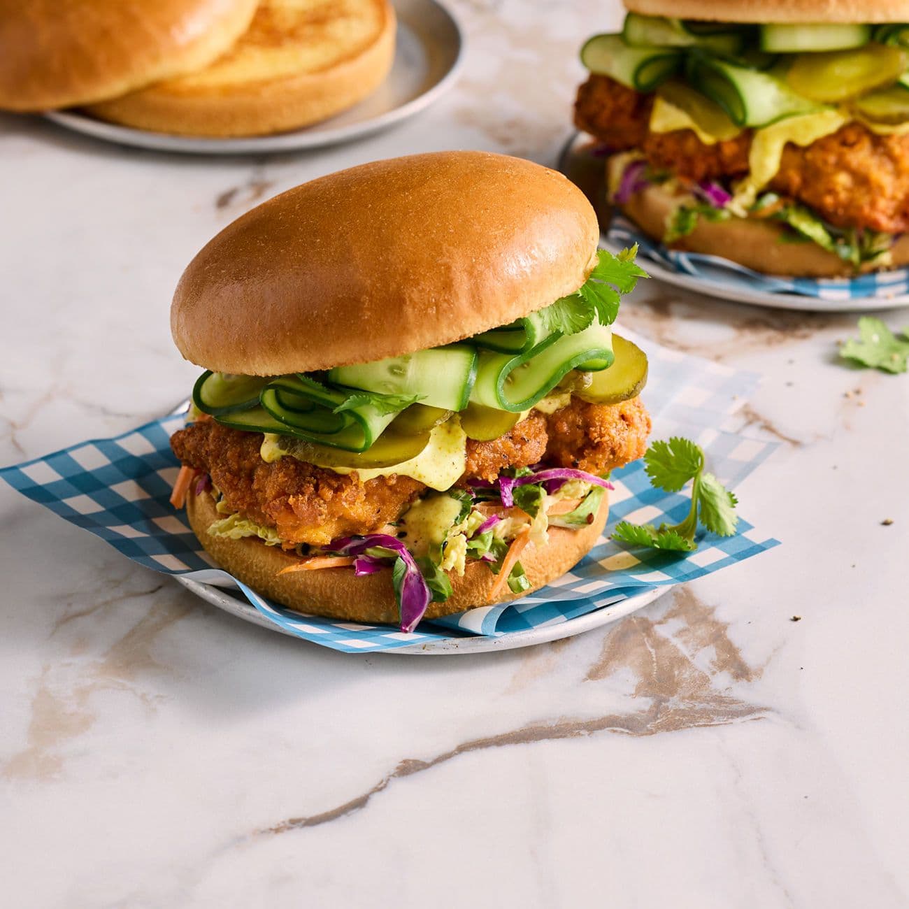Crispy chicken katsu burger